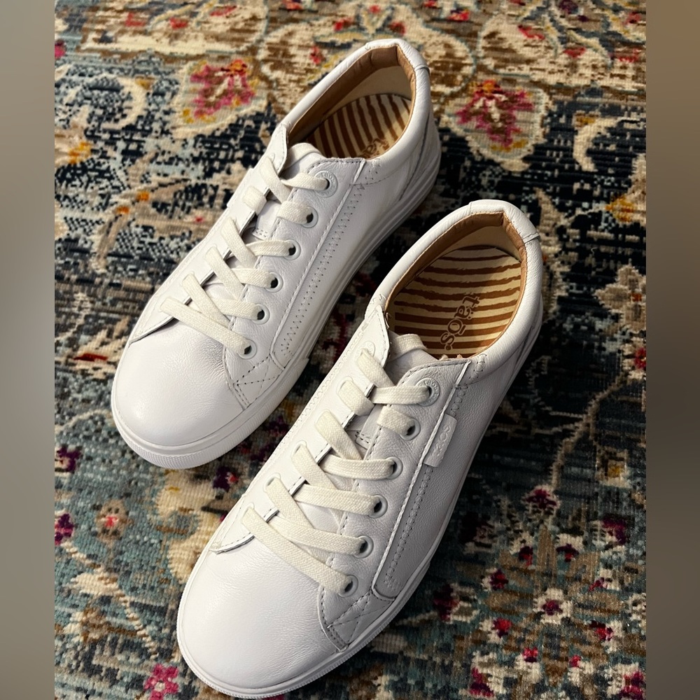 Taos Plim Soul Lux White Leather Sneakers